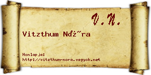 Vitzthum Nóra névjegykártya