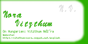 nora vitzthum business card